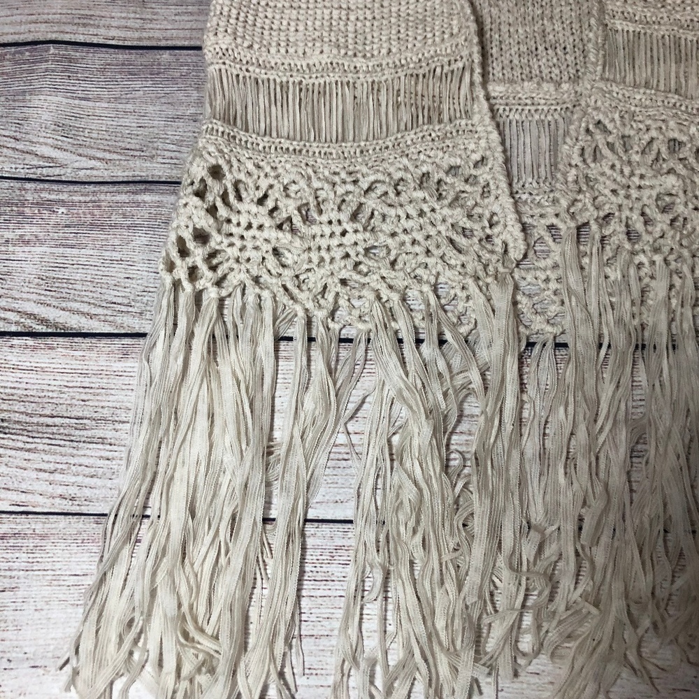 Love By Design Boho Crochet Knit Cardigan Vest - Picture 2 of 5